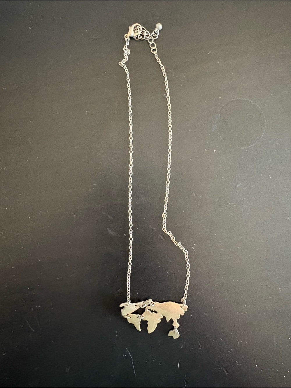 EARTHBOUND Silver World Map Pendant Necklace
